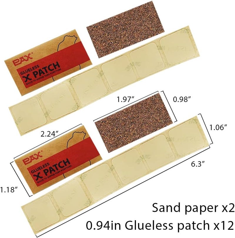 Pax 14 Pcs Lightweight Clear Glueless Tire Puncture Bike Tube Patch Kit, Multipurpose Transparent Self-Adhesive Patch for Inflatable Rubber, Pool Boat, Swimming Tube, Rain Boots & Umbrellas - Image 2